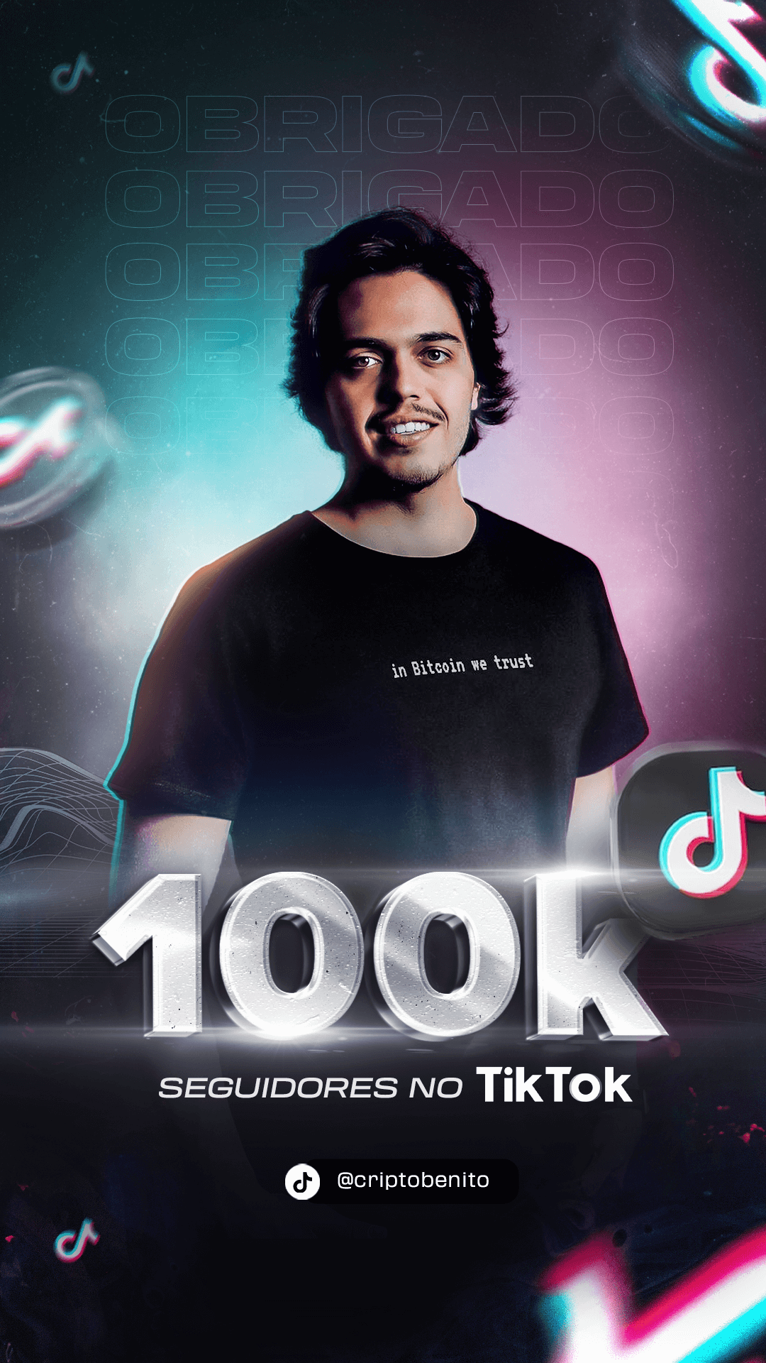 100k Seguidores no Tiktok - Cripto Benito